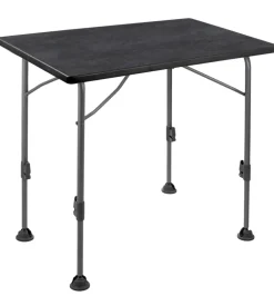 Tavolo pieghevole da campeggio brunner "linear 115" in acciaio nero 115x70x63/83 cm