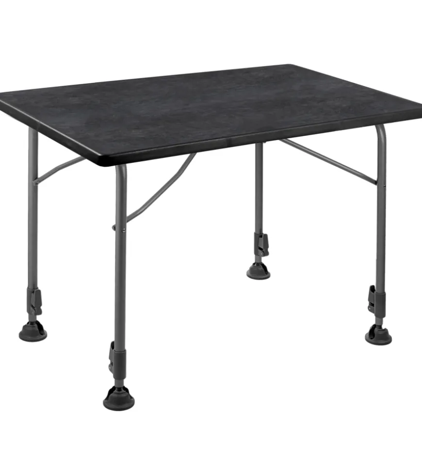 Tavolo pieghevole da campeggio brunner "linear 115" in acciaio nero 115x70x63/83 cm