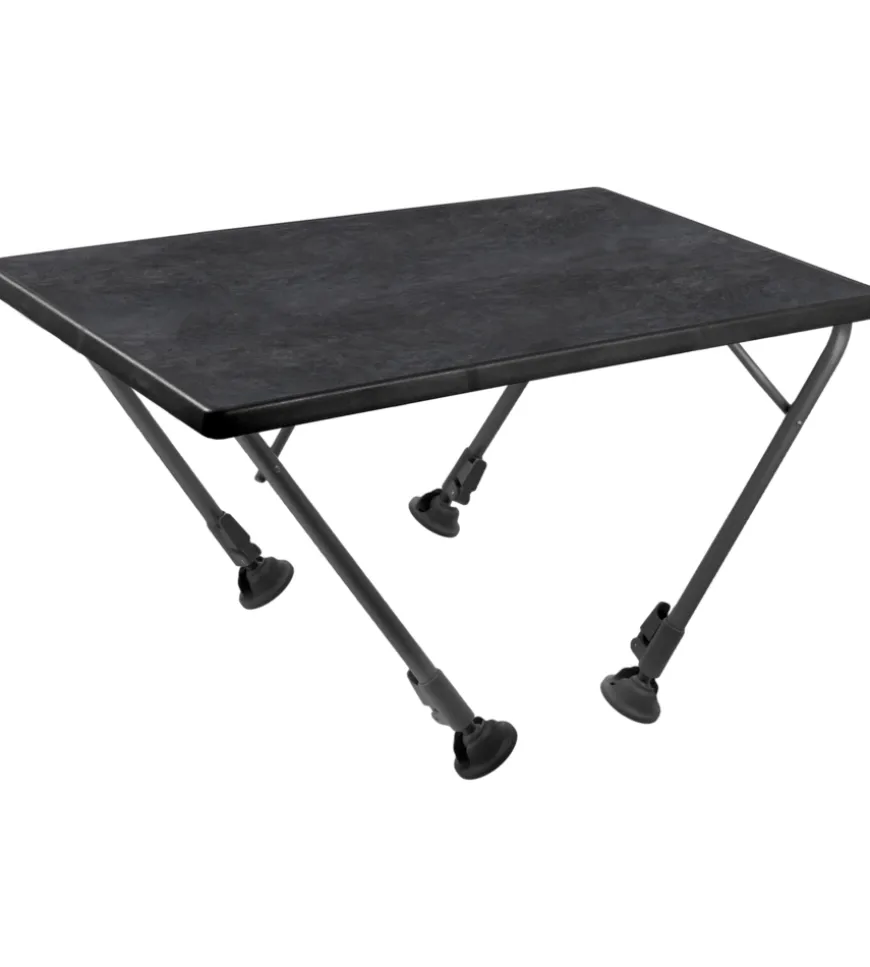 Tavolo pieghevole da campeggio brunner "linear 115" in acciaio nero 115x70x63/83 cm