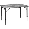 Tavolo pieghevole da campeggio brunner "elu' duplit" in alluminio nero 110x75x49/58/70 cm