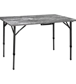 Tavolo pieghevole da campeggio brunner "elu' duplit" in alluminio nero 110x75x49/58/70 cm