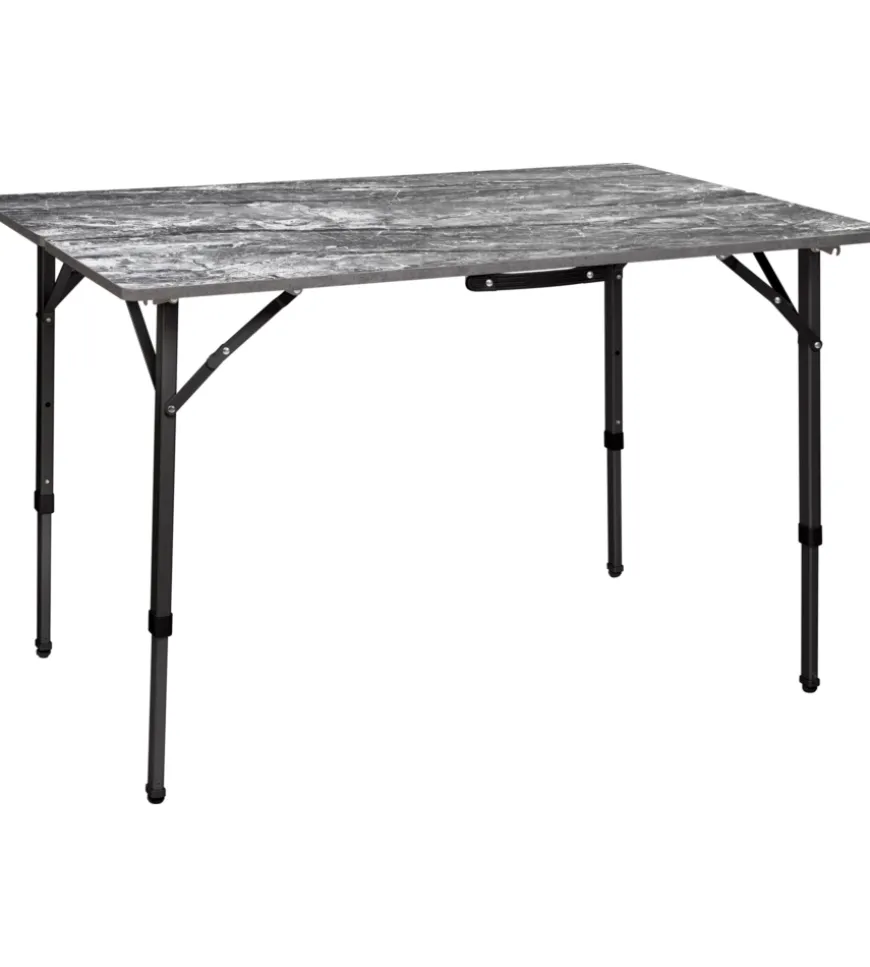 Tavolo pieghevole da campeggio brunner "elu' duplit" in alluminio nero 110x75x49/58/70 cm