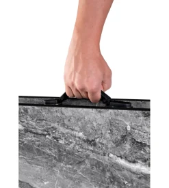 Tavolo pieghevole da campeggio brunner "elu' duplit" in alluminio nero 110x75x49/58/70 cm