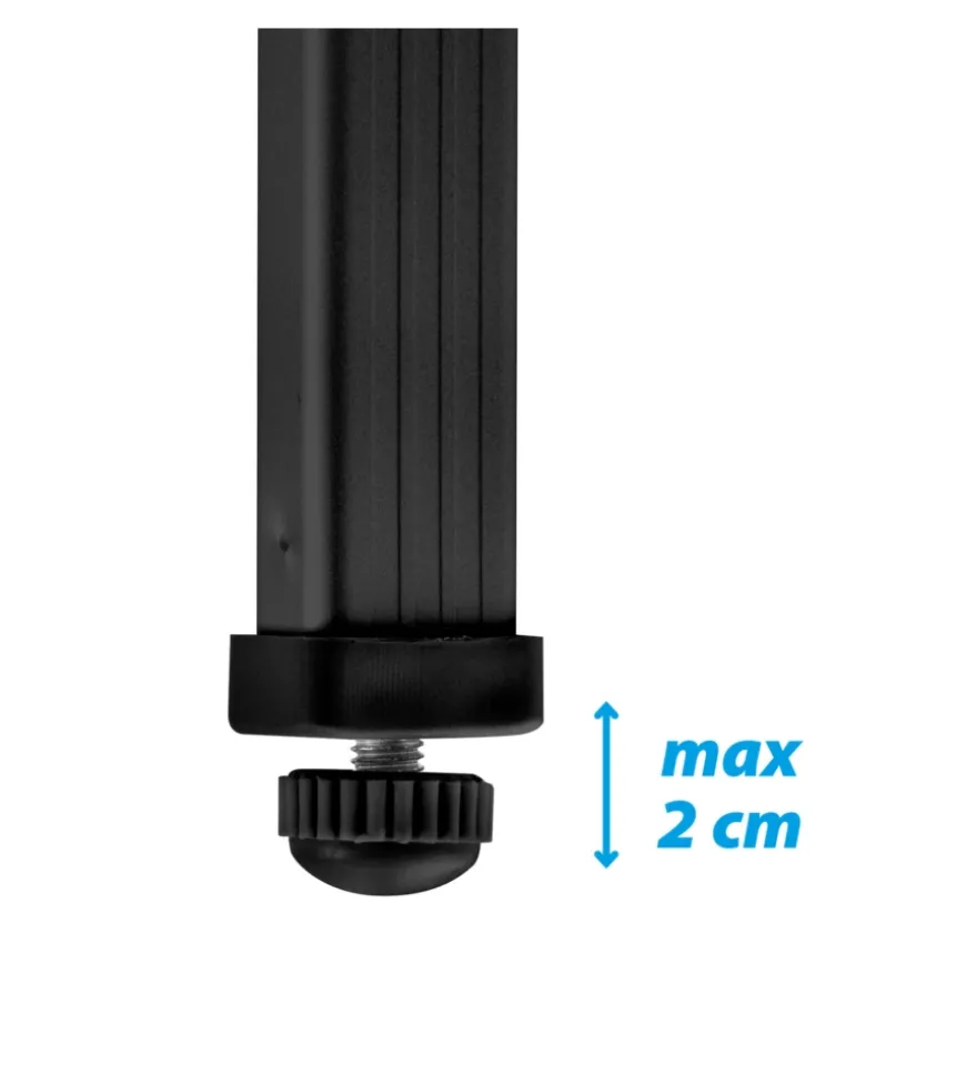 Tavolo pieghevole da campeggio brunner "elu' duplit" in alluminio nero 110x75x49/58/70 cm