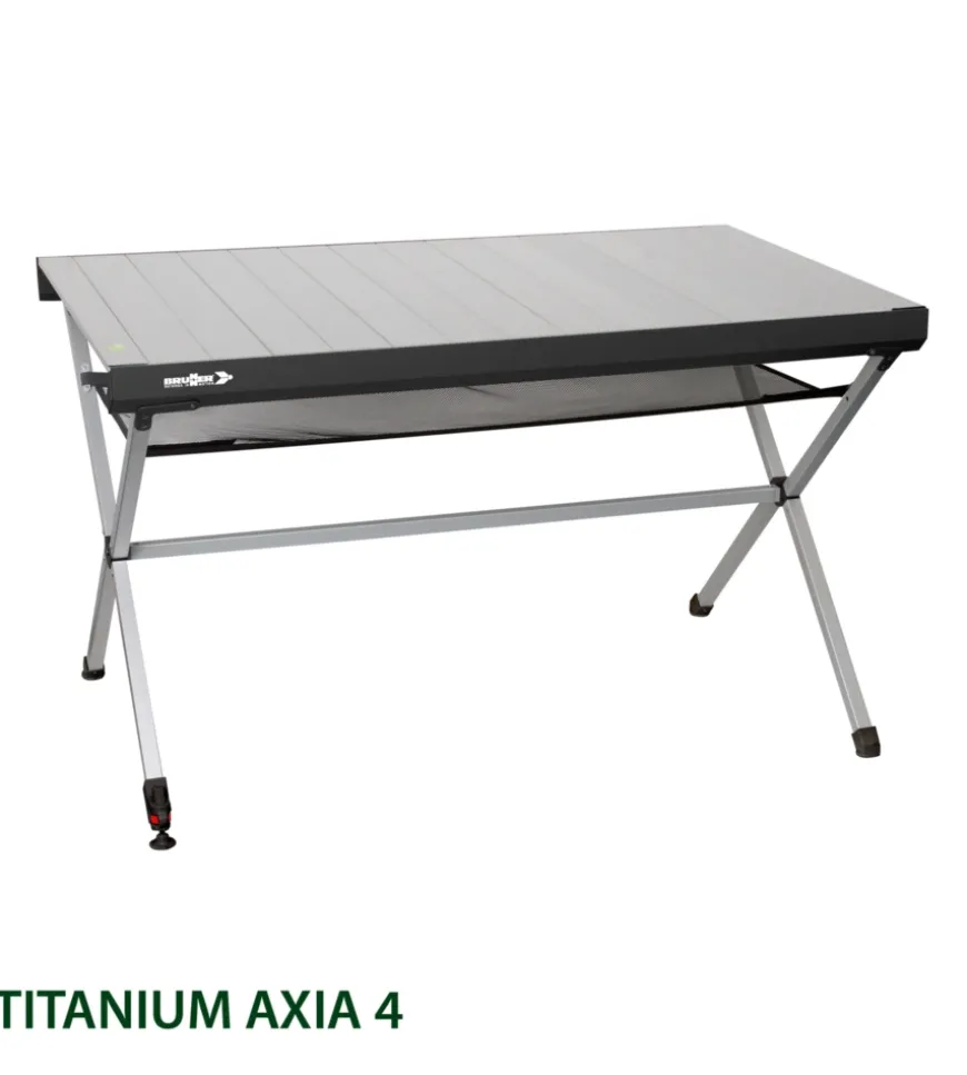 Tavolo pieghevole da campeggio brunner "titanium axia 4" in alluminio 122x76x72 cm