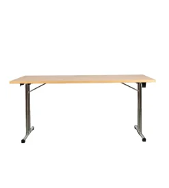 Tavolo pieghevole "fold" con fusto cromato, 160x72,5x80 cm