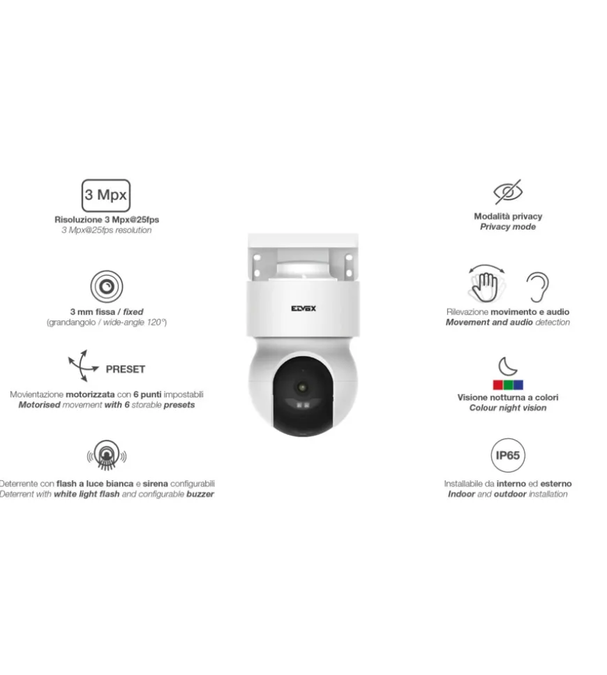 Telecamera con pannello solare vimar 4g 3mpx - cod.46243.030cl