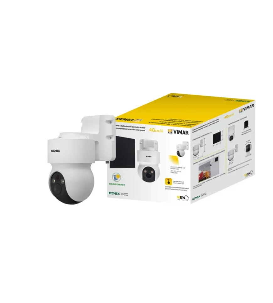 Telecamera con pannello solare vimar 4g 3mpx - cod.46243.030cl