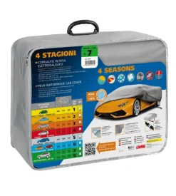 Telo copriauto in peva elettrosaldato 4 stagioni - ag-7 - cm 190x193x485  20461
