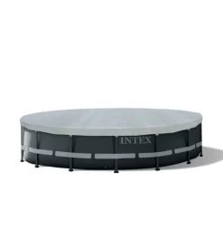 Telo di copertura rotondo per piscine intex "deluxe" specifico per modello frame 488x488x20 cm - cod. 28040