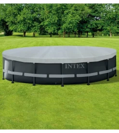 Telo di copertura rotondo per piscine intex "deluxe" specifico per modello frame 488x488x20 cm - cod. 28040