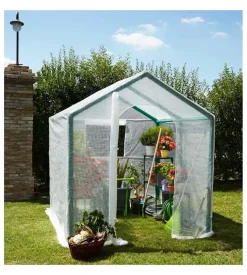 Telo di ricambio verdemax per serra violetta in pe rinforzato trasparente 200x200x220 cm