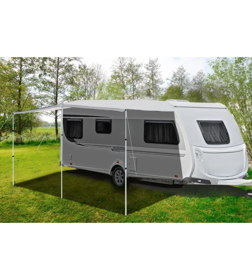 Telo ombreggiante per caravan brunner "carashade" in acciaio e poliestere 340x200 cm.