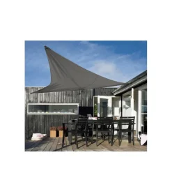 Telo parasole triangolare eurogarden in poliestere grigio 3x3x3 m