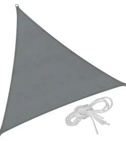 Telo parasole triangolare eurogarden in poliestere grigio 3x3x3 m