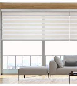 Tenda a rullo doppia "platinum" lino, 100x250 cm