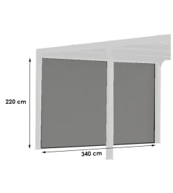 Tenda accessoria con binario per pergola bioclimatica da esterno 