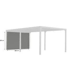 Tenda accessoria con binario per pergola bioclimatica da esterno 