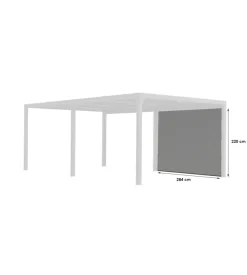 Tenda accessoria con binario per pergola bioclimatica da esterno 