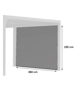 Tenda accessoria con binario per pergola bioclimatica da esterno 