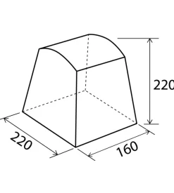Tenda cucina da campeggio con tetto arcuato brunner 