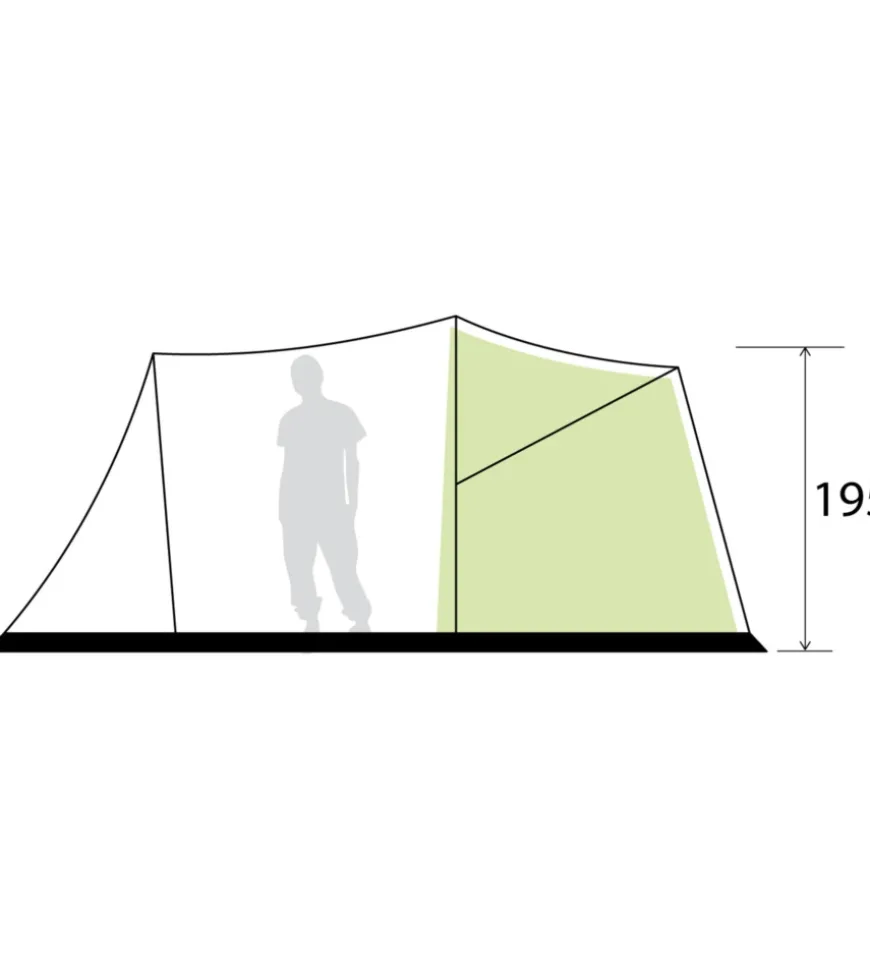 Tenda da campeggio brunner "kalynda 5" 5 persone 340x220x195 cm