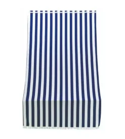 Tenda da sole con anelli per porta essenza righe blu h 300x140 cm