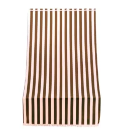 Tenda da sole con anelli per porta essenza righe marroni h 300 x 140 cm