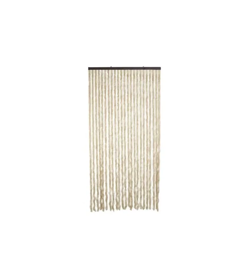 Tenda in ciniglia - colore beige - 120x230 cm.