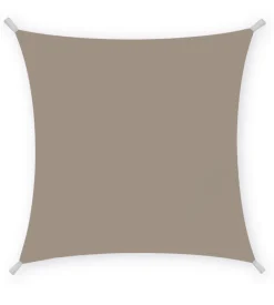 Tenda vela da esterno quadrata ombreggiante essenza in poliestere colore tortora, 3x3 metri