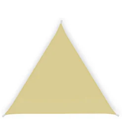 Tenda vela da esterno triangolare ombreggiante in poliestere colore beige essenza 5x5x5 metri