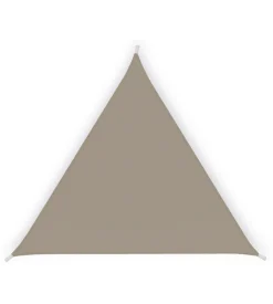 Tenda vela da esterno triangolare ombreggiante essenza in poliestere colore tortora, 3,6x3,6x3,6 metri