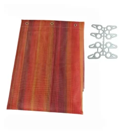 Tenda zanzariera ad anelli per portafinestra fantasia arancione 150x250 cm