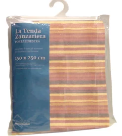 Tenda zanzariera ad anelli per portafinestra fantasia arancione 150x250 cm