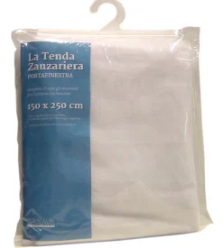 Tenda zanzariera ad anelli per portafinestra bianco 150x250 cm
