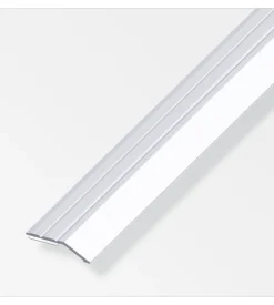 Terminale  30 x 5  alluminio argento  autoadesivo   1 metro.
