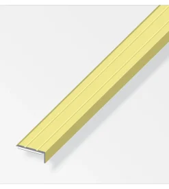 Terminale alluminio oro 25 x 8 aa sv 1 metro.