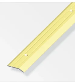 Terminale 30x5 alluminio ottonato forato - 2 metri.