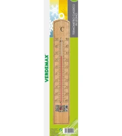 Termometro classico legno faggio mm 200x36