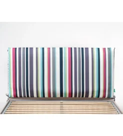 Testiera matrimoniale in tessuto "soffy" fantasia a righe 160 cm