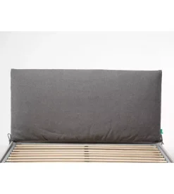 Testiera matrimoniale in tessuto "soffy" tortora 160 cm