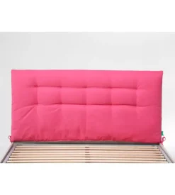 Testiera matrimoniale in tessuto trapuntato "soffy" fucsia 160 cm