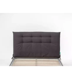 Testiera piazza e mezza in tessuto trapuntato "soffy" antracite 120 cm