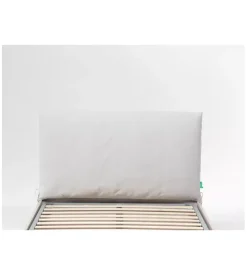 Testiera piazza e mezza in tessuto "soffy" panna 120 cm