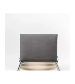 Testiera singola in tessuto "soffy" tortora 90 cm