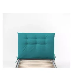 Testiera singola in tessuto trapuntato "soffy" petrolio 90 cm