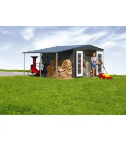 Tettoia per casetta europa misure 2 - 3 - 4a grigio quarzo - biohort. 42019