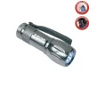 Torcia in alluminio 9 led, 25 lumen, con astuccio