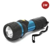 Torcia led a pila velamp in alluminio e gomma 110 lumen