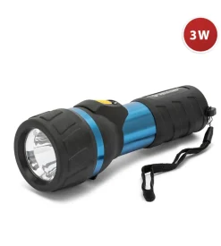 Torcia led a pila velamp in alluminio e gomma 110 lumen